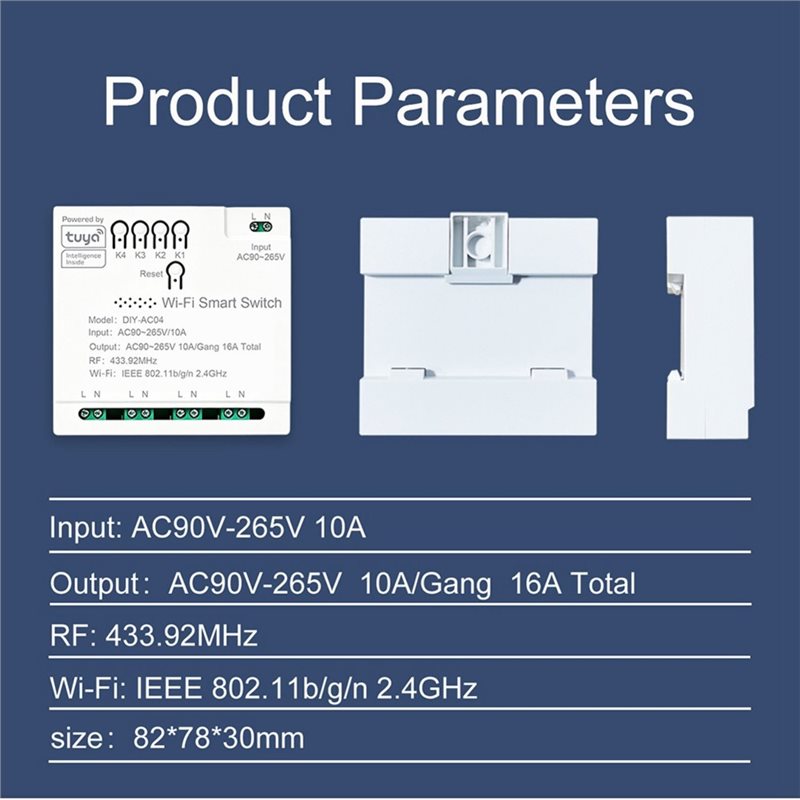 Tuya 4 Channel - Módulo de interruptor Wi-Fi Tuya con