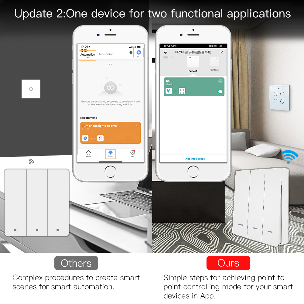 MOES-interruptor de escena Tuy - Smart Relay Tuya reseña y precio